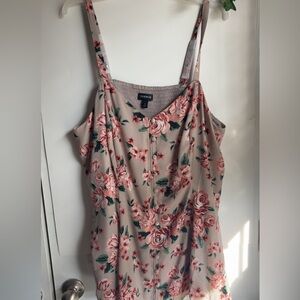 Torrid Pink and Green Floral Camisole NWOT Women’s 2X